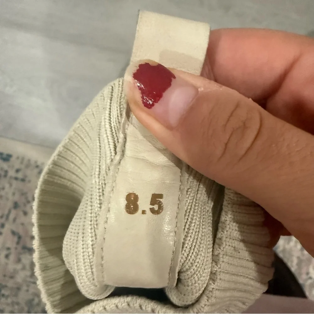 Everlane Sock Boots The Glove Knit Heel in Bone Cream